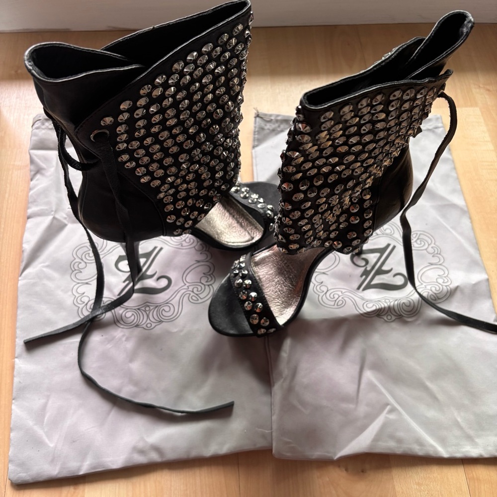 Elegant Black Studded Heels